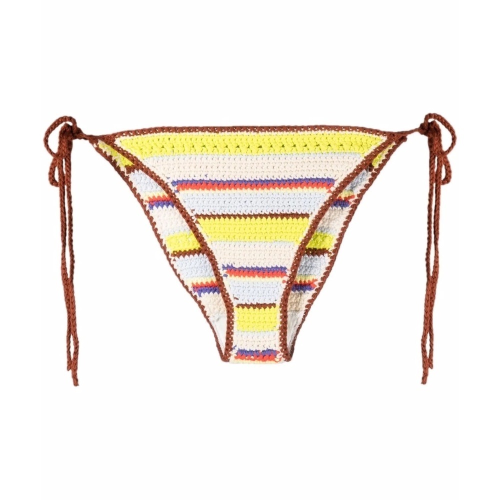 NWT GANNI striped crochet bikini bottoms size 42